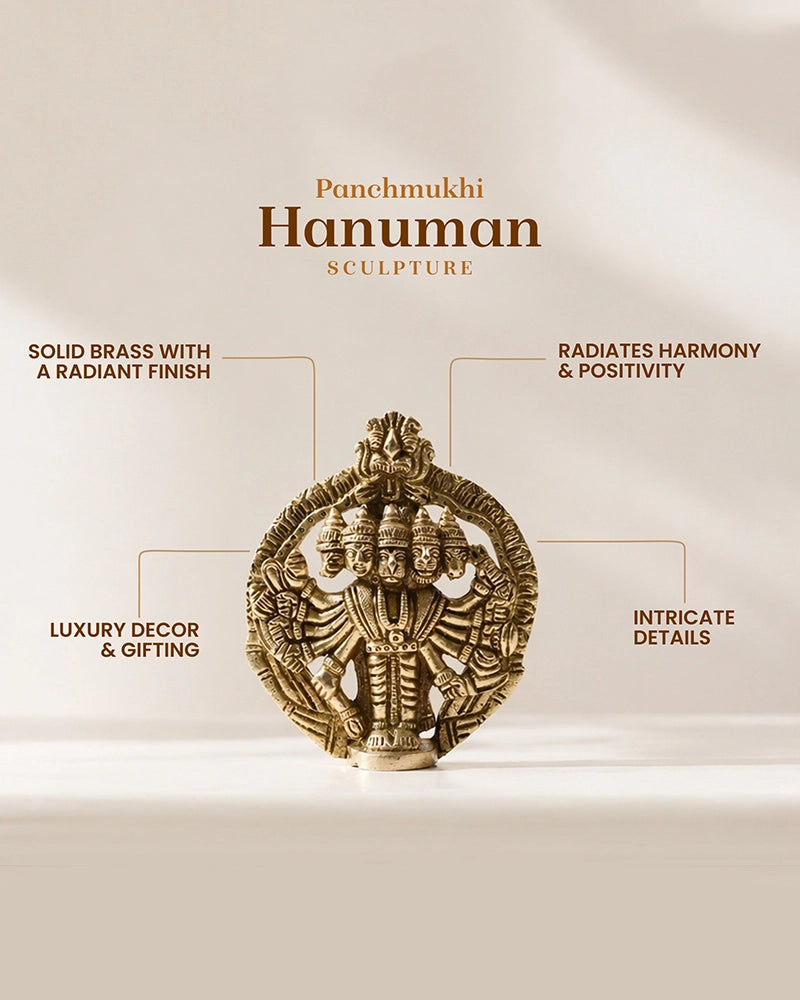Panchmukhi Hanuman Ji Idol for Divine Protection, Pooja Items & Gifting