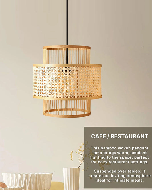 Decorative Bamboo Hanging Lamp for Bedroom and Study Room