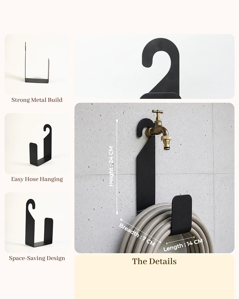 Heavy Duty Metal Wall Mounted Watering Hose Hanger