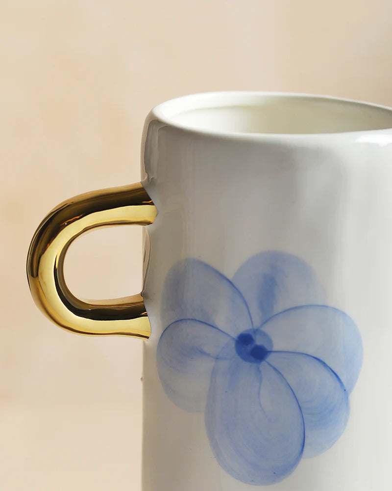 Wide Mouth Ceramic Vase for Lush Floral Displays