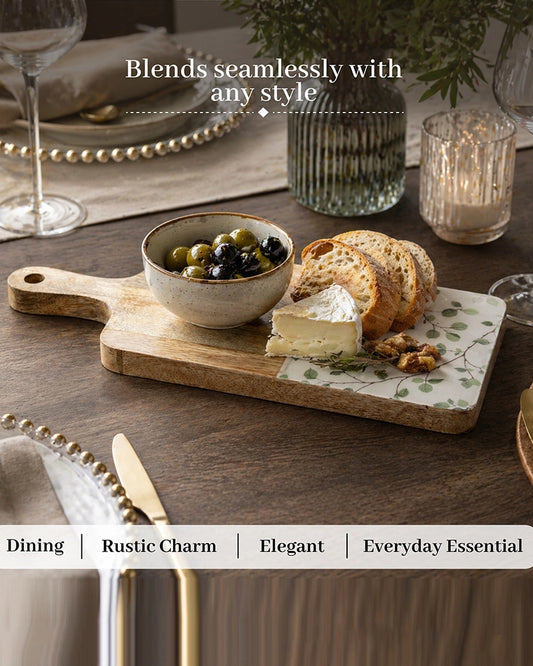 Wooden Platter with Handle for Kitchen and Gifting