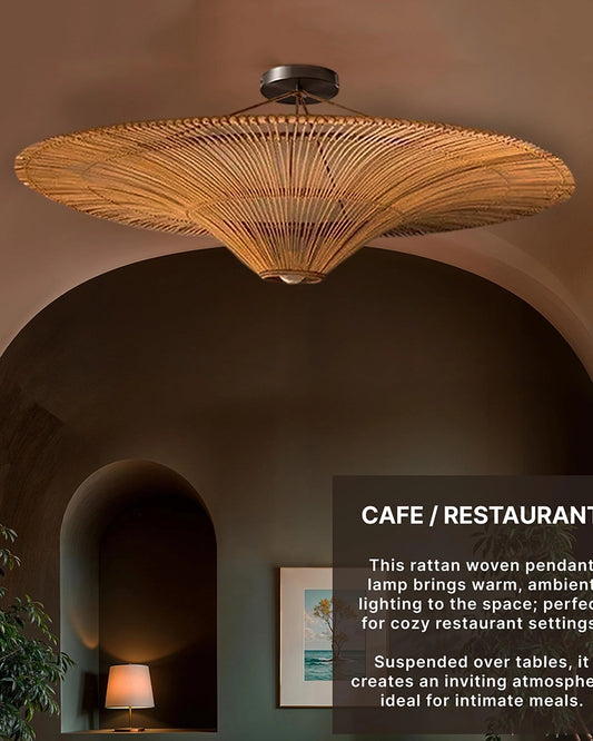 Handmade Bamboo Pendant Light for Balcony and Patio