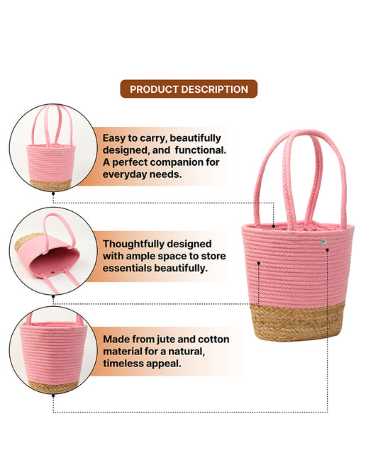 Jute Shopping Bag for Women and Everyday Grocery Use