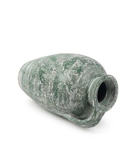 Wide-Mouth Terracotta Vase for Floral Arrangements