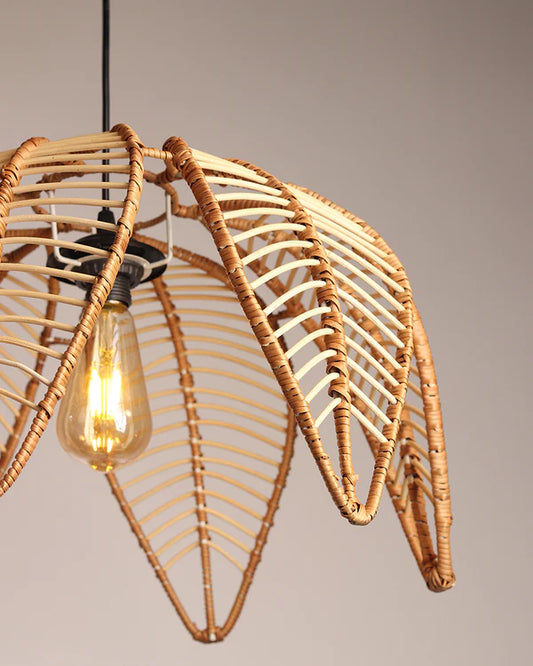 Artistic Rattan Ceiling Light for Cafe and Restaurant