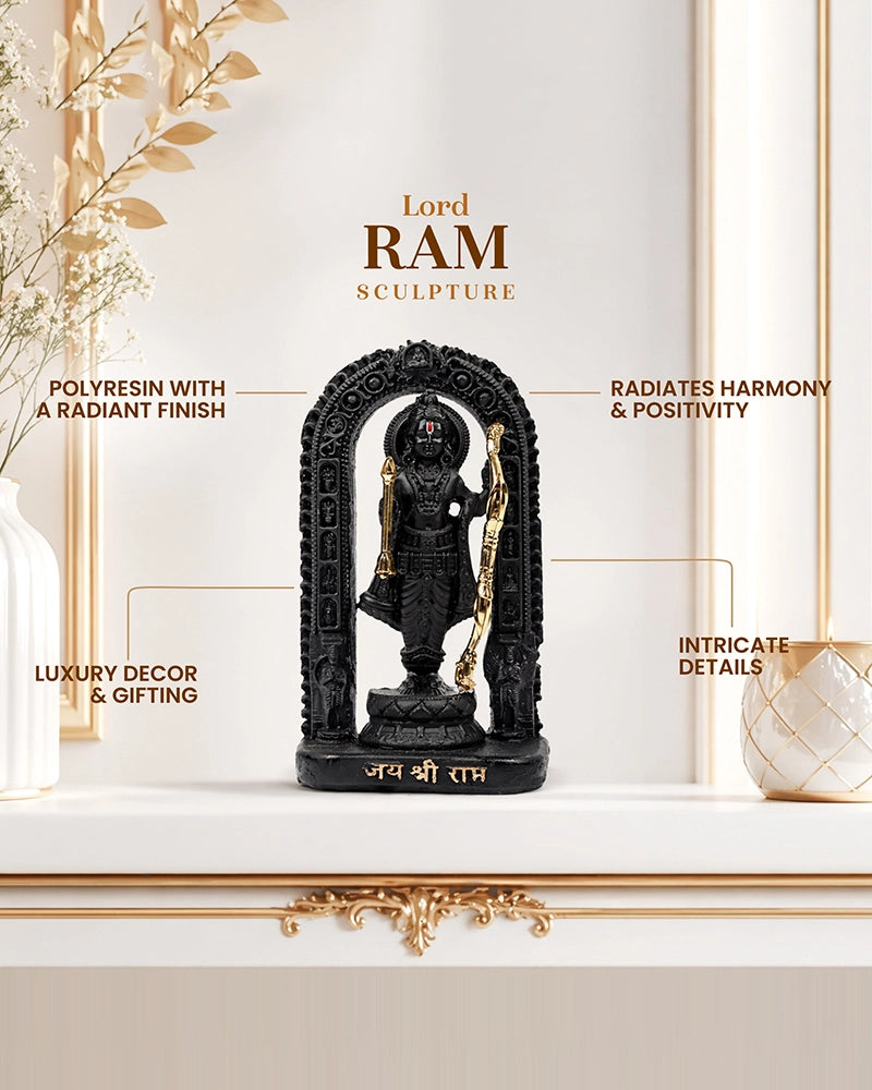 Ram Lala Polyresin Idol - Divine Showpiece for Pooja & Gifting