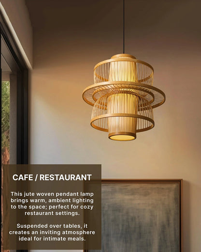 Bamboo Ceiling Lamp for Living Room Decoration