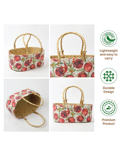 Eco-Friendly Gift Hamper Basket for Home, Festive Gifting, and Fruits