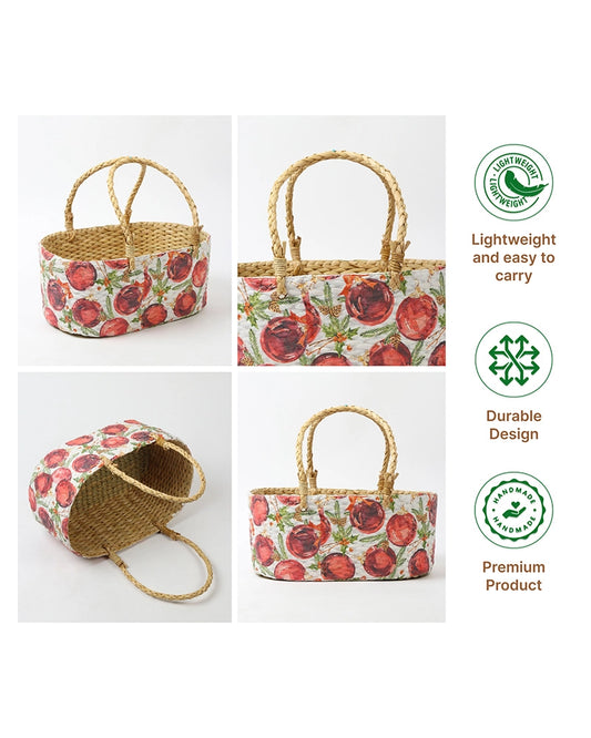 Eco-Friendly Gift Hamper Basket for Home, Festive Gifting, and Fruits