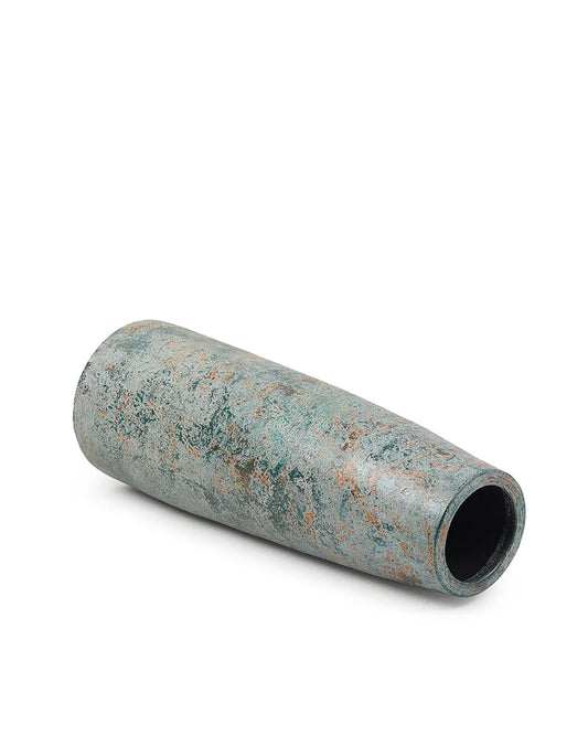Geometric Terracotta Vase for Modern Rustic Decor