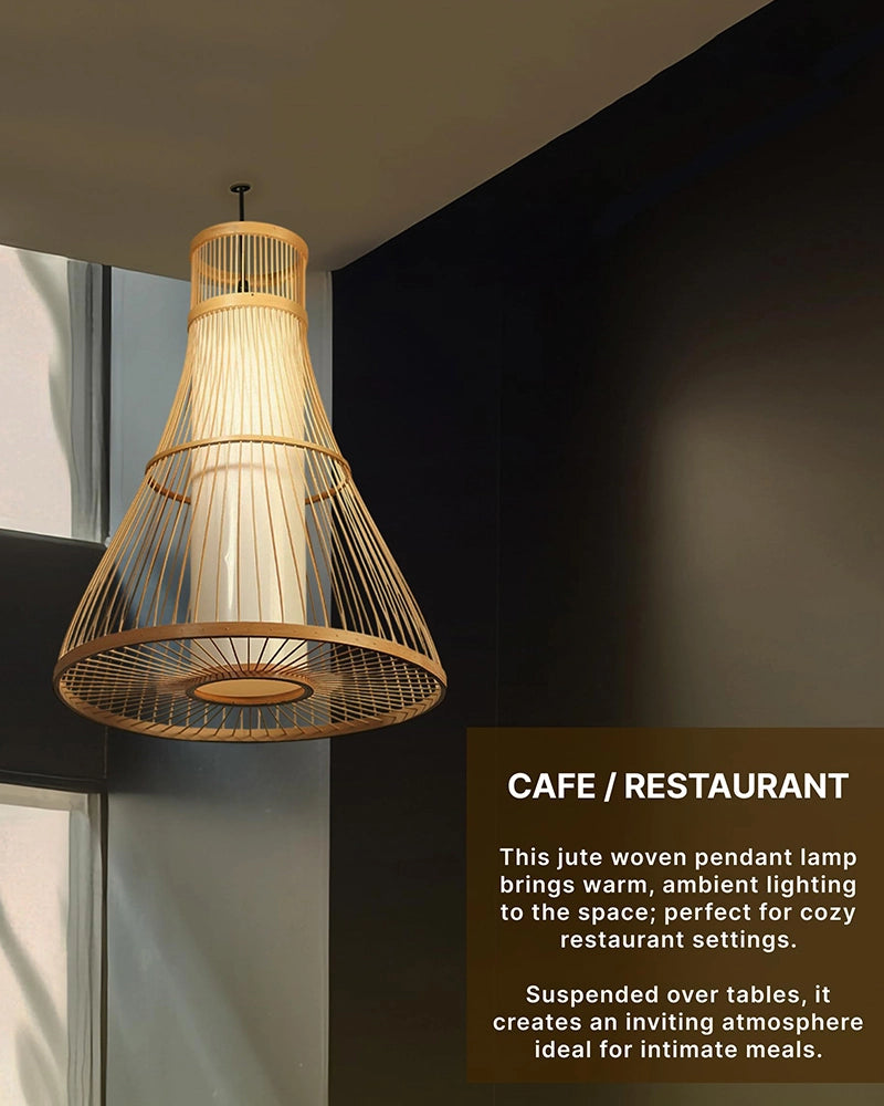 Modern Bamboo Hanging Lamp for Balcony and Hall