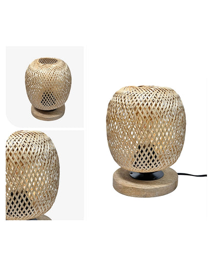 Bamboo Table Lamp for Dining Space and Home Decoration