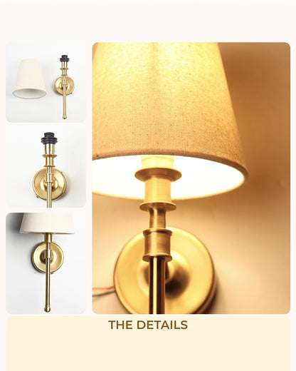 Decorative Wall Lamp with Fabric Shade