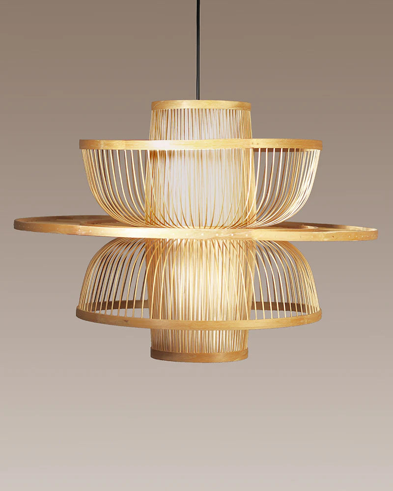 Minimalist Bamboo Ceiling Lamp for Hall and Living Area