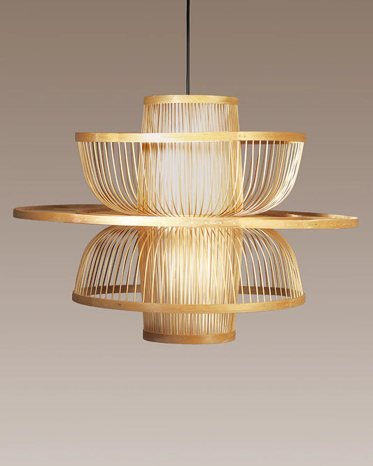 Minimalist Bamboo Ceiling Lamp for Hall and Living Area