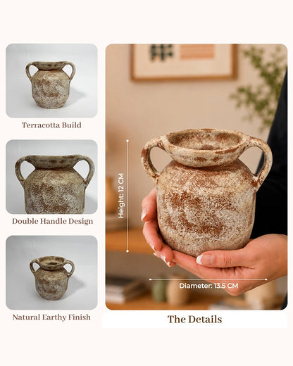 Premium Terracotta Vase for Living Room, Bedroom and Modern Home Decoration