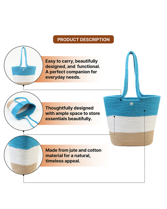 Jute Shopping Bag for Grocery, Market, and Daily Use