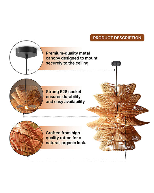 Ambient Ceiling Hanging Lamp for Bedroom and Stylish Interiors