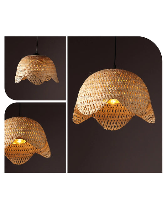 Handwoven Bamboo Ceiling Lamp for Living Room and Bedroom Decor