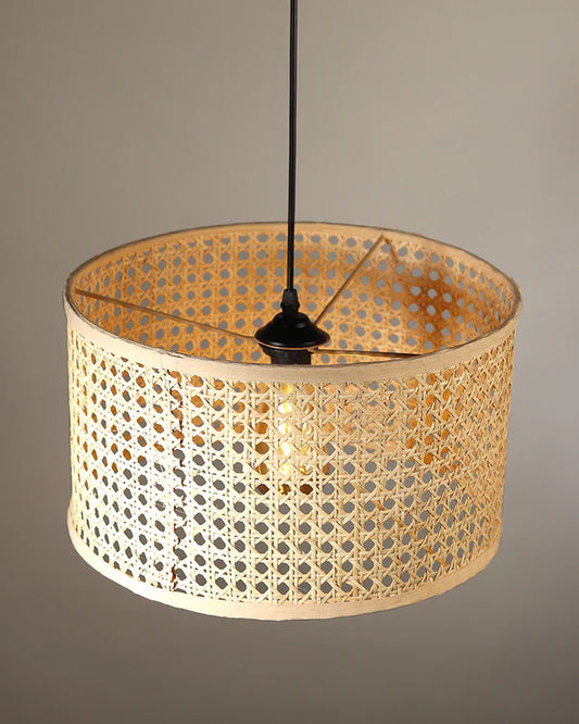 Rustic Rattan Pendant Light for Balcony and Hall