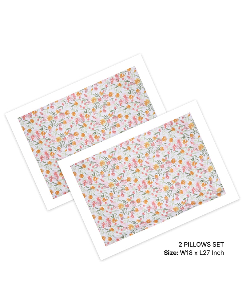 Multicolor Double Bedsheet Set King Size Export Cotton 300 TC