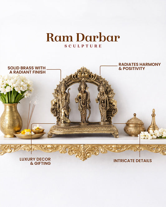 Brass Ram Darbar God Idol Decorative Showpiece for Home