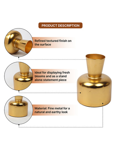 Premium Metal Vase for Flower Arrangements and Stylish Home Decoration