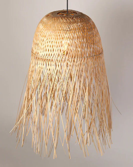 Boho Bamboo Pendant Lamp for Balcony and Patio