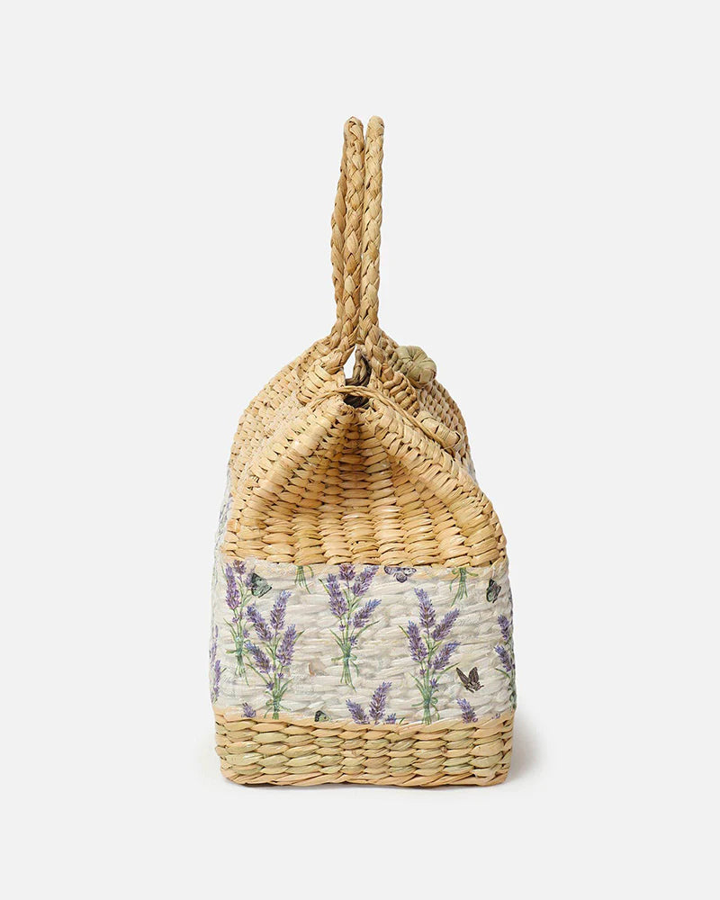 Seagrass Lunch & Picnic Basket Handmade for Beach, Park & Garden Use