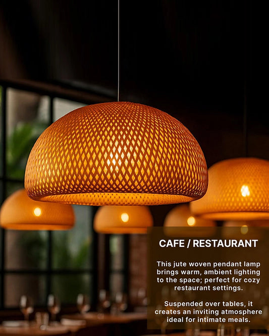 Natural Bamboo Pendant Lamp for Bedroom and Living Room