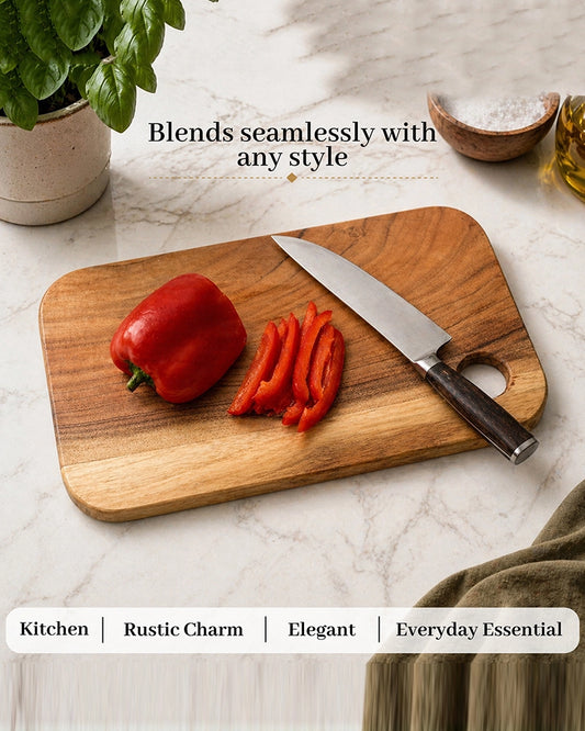 Natural Wood Cutting Board for Vegetables and Fruits