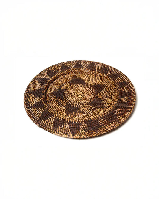 Boho Style Rattan Wall Plate for Gallery Arrangement