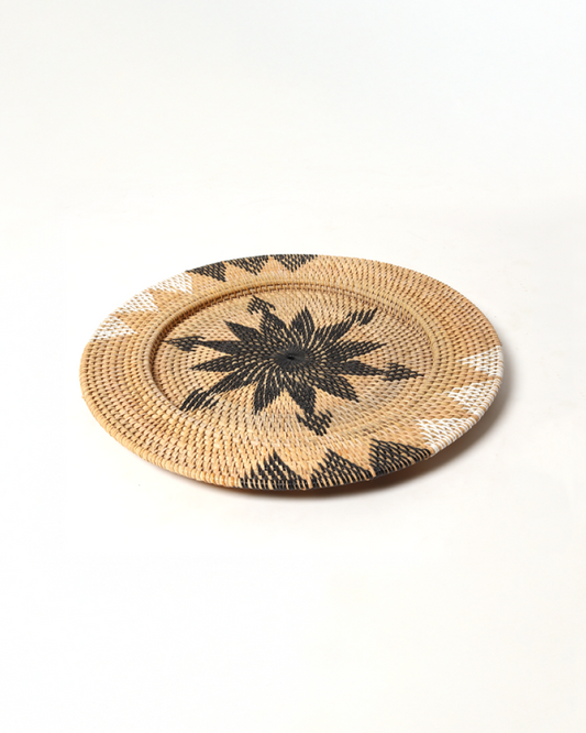 Decorative Rattan Wall Tray for Hallway and Office Walls