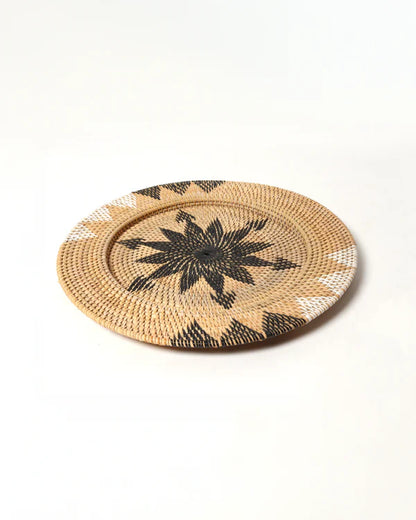 Decorative Rattan Wall Tray for Hallway and Office Walls