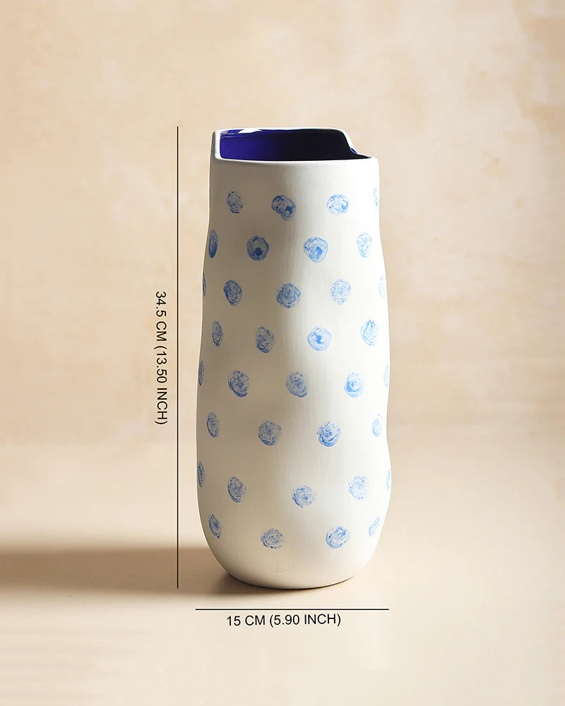 Compact Ceramic Flower Vase for Side Table Decor