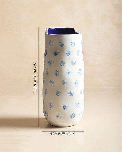 Compact Ceramic Flower Vase for Side Table Decor