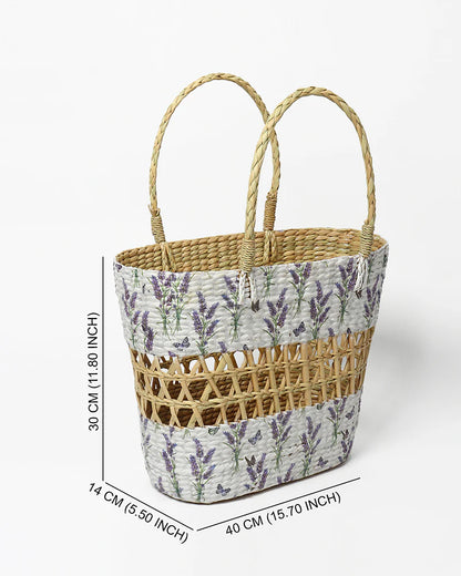 Panier tissé à la main en jonc de mer - Jali