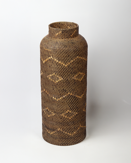 Woven Rattan Flower Vase for Bedroom and Balcony Decor