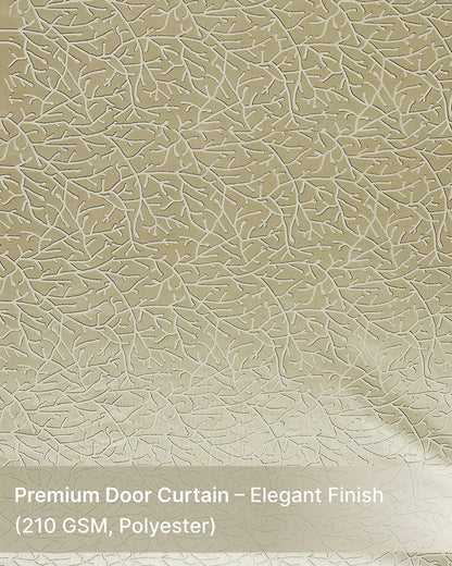 Designer Polyester Eyelet Door Curtain (Cream, 7 ft)