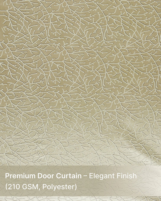 Designer Polyester Eyelet Door Curtain (Cream, 7 ft)