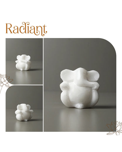 Marble Lord Ganesha Idol for Pooja, Home Temple and Decorative Showpiece