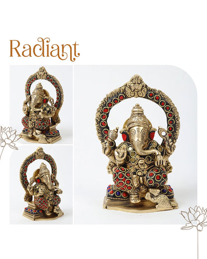 Pure Brass Lord Ganesha Idol for Pooja, Mandir and Home Decoration