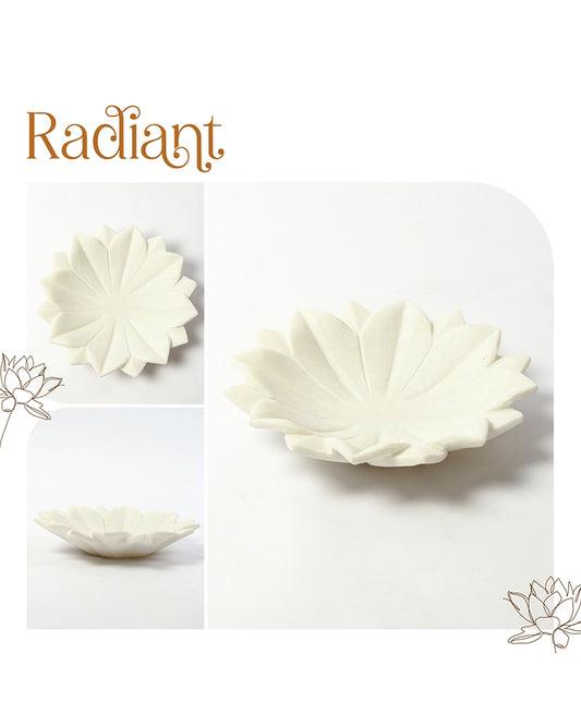 Premium Marble Urli Bowl for Home Decoration, Meditation, and Pooja Needs