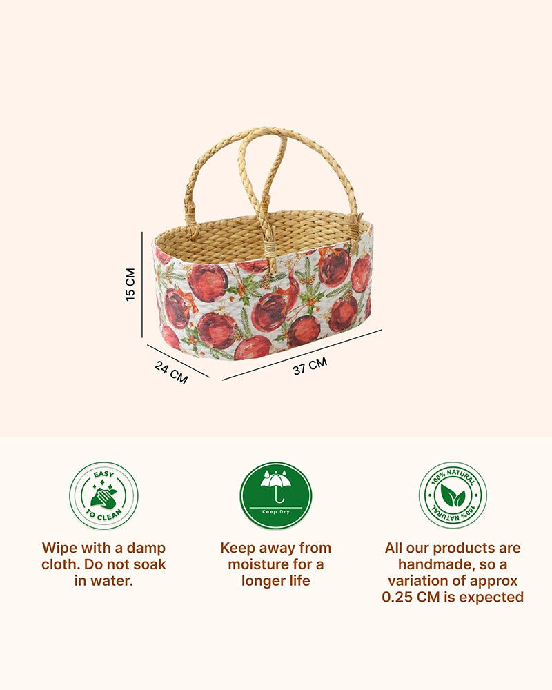 Eco-Friendly Gift Hamper Basket for Home, Festive Gifting, and Fruits