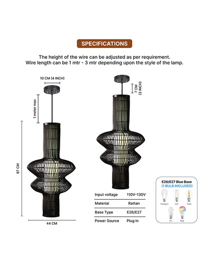 Stylish Bamboo Hanging Lamp for Bedroom, Living Room, and Kitchen Decor