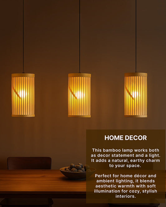 Bamboo Pendant Lamp | Ceiling Lamps For Living Room | Hanging Light