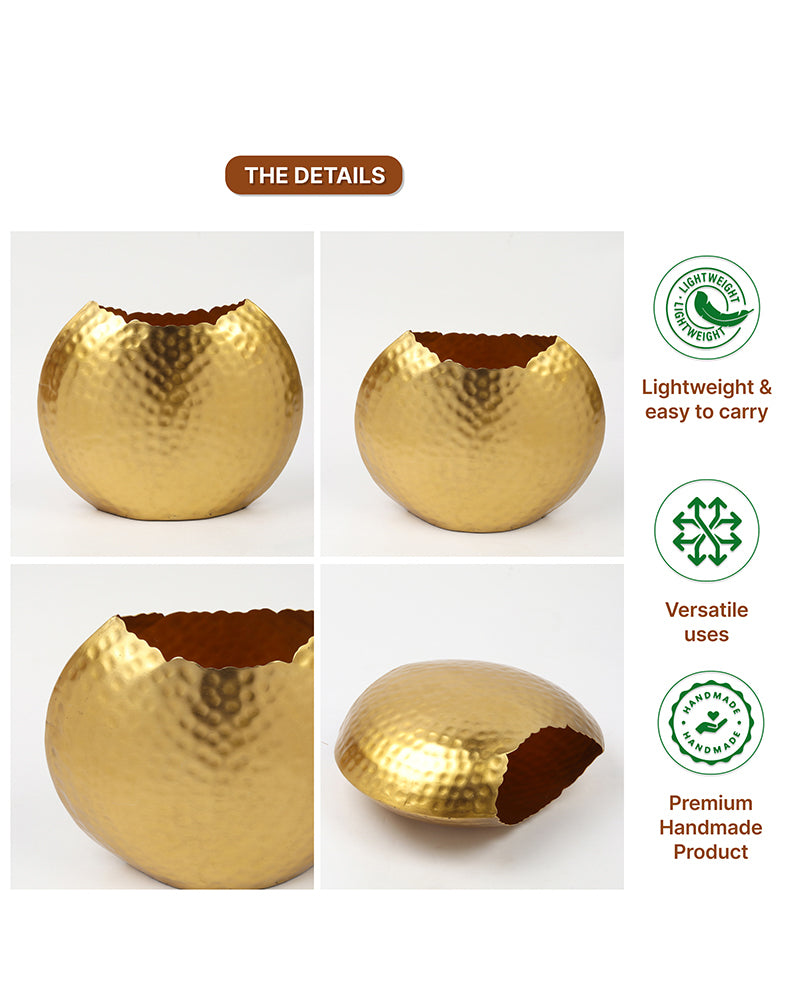 Metal Flower Vase for Fresh or Artificial Flowers and Home Decoration