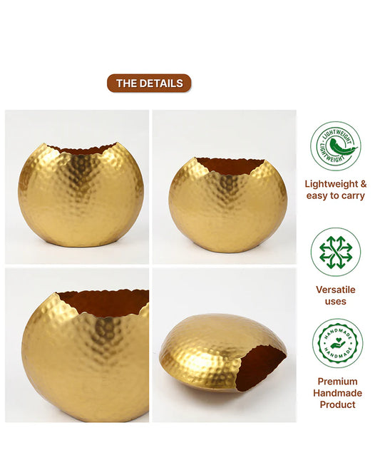 Metal Flower Vase for Fresh or Artificial Flowers and Home Decoration