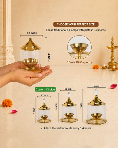 Long-Lasting Premium Akhand Diya for Pooja and Spiritual Decoration