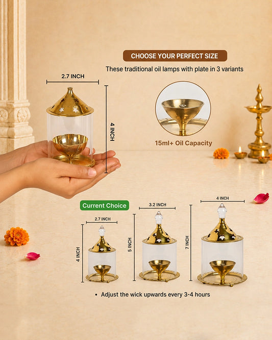 Long-Lasting Premium Akhand Diya for Pooja and Spiritual Decoration